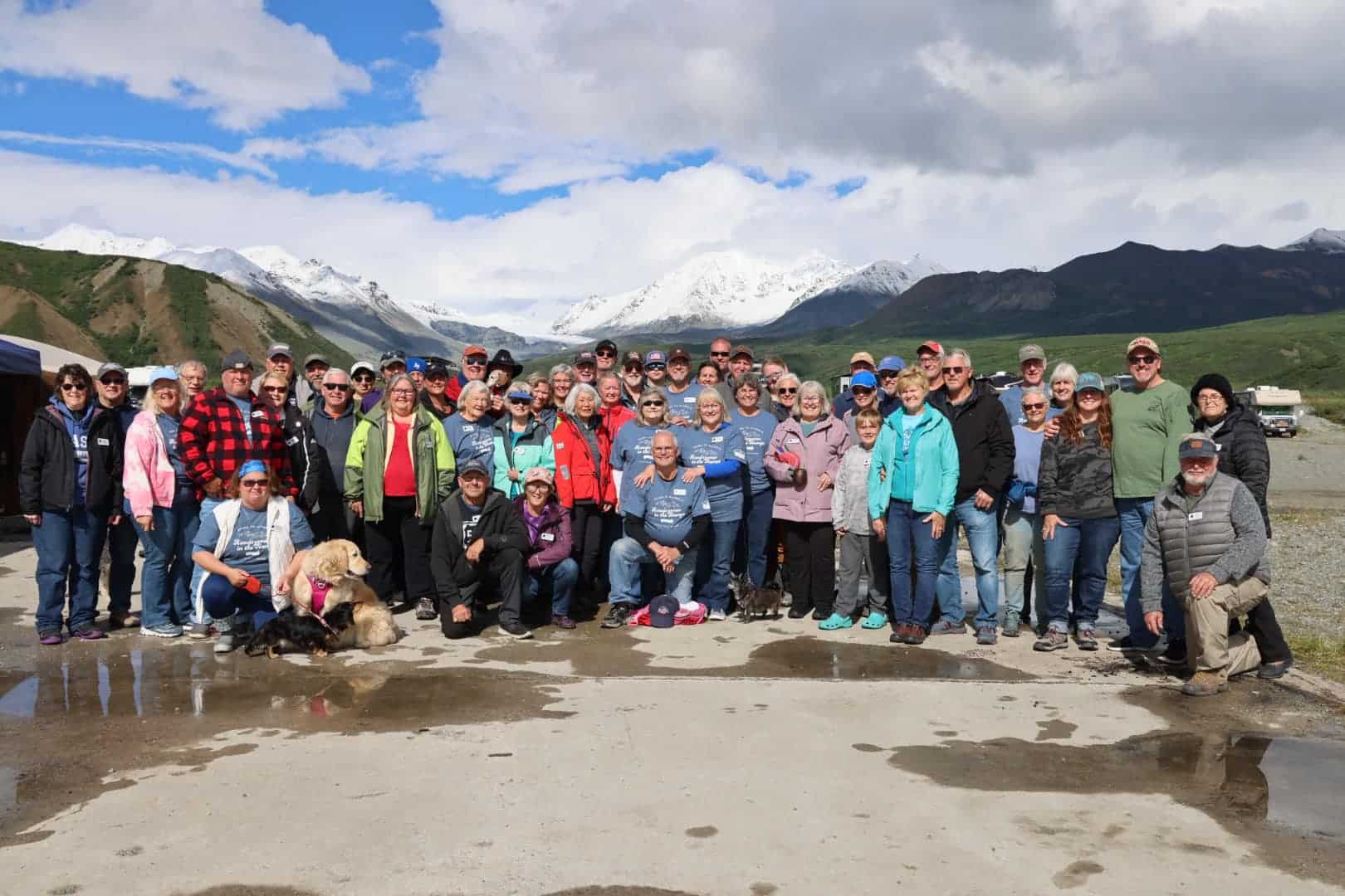 RVing to Alaska Rally Group Photo in Alaska