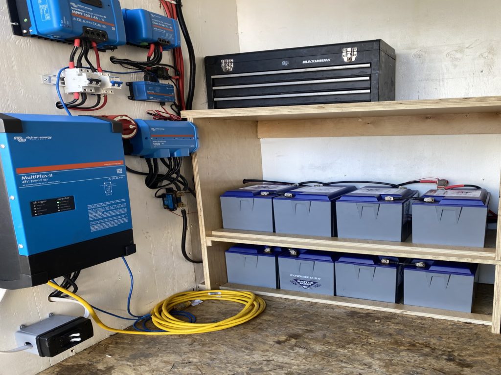 off grid power system with Battle Born Batteries and Victron Energy Components