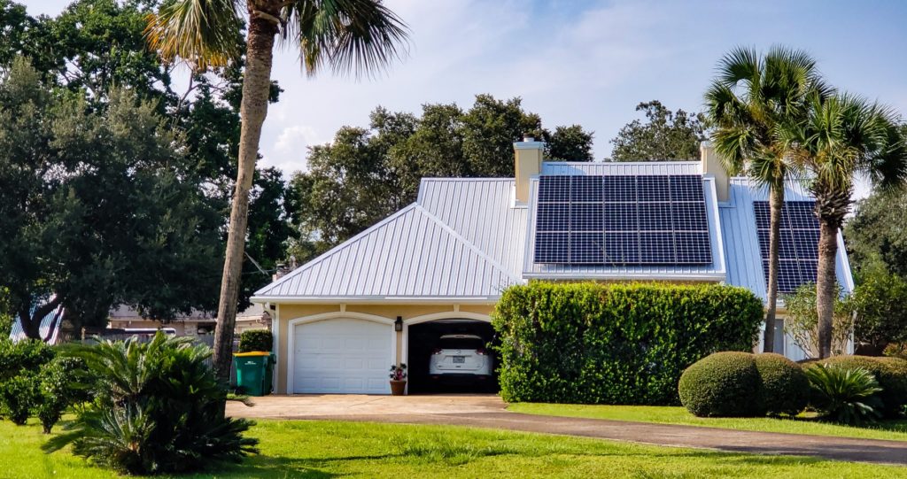 solar panels on the roof of a house