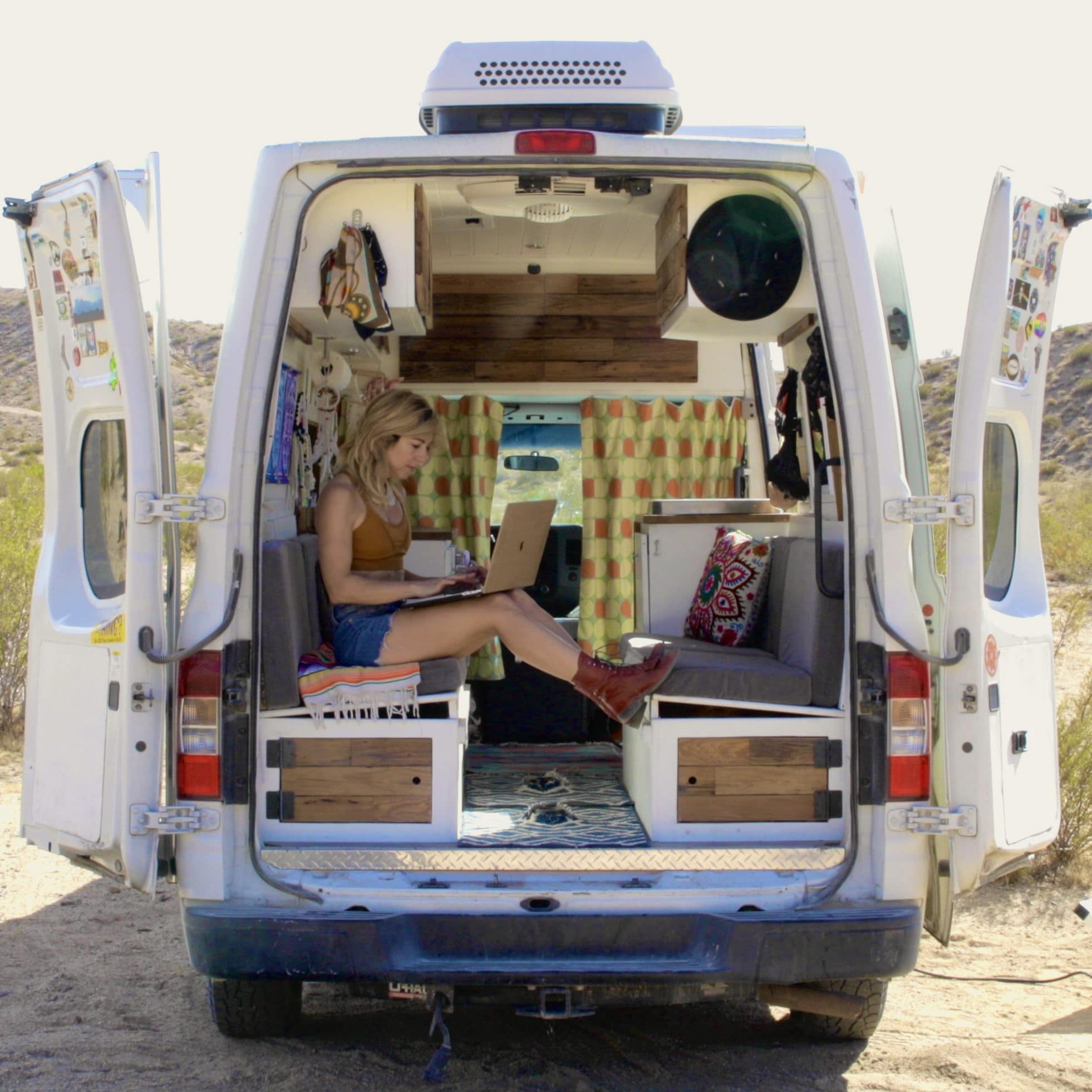 Lisa Jacobs in Her Camper Van