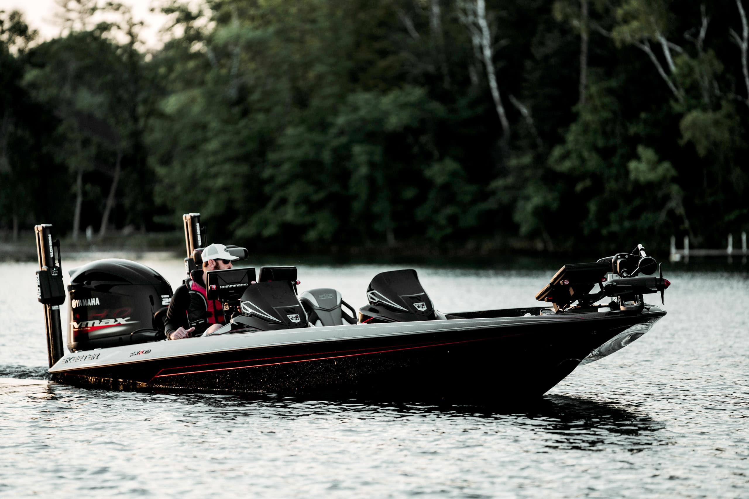Brian Robison Driving His Bass Boat