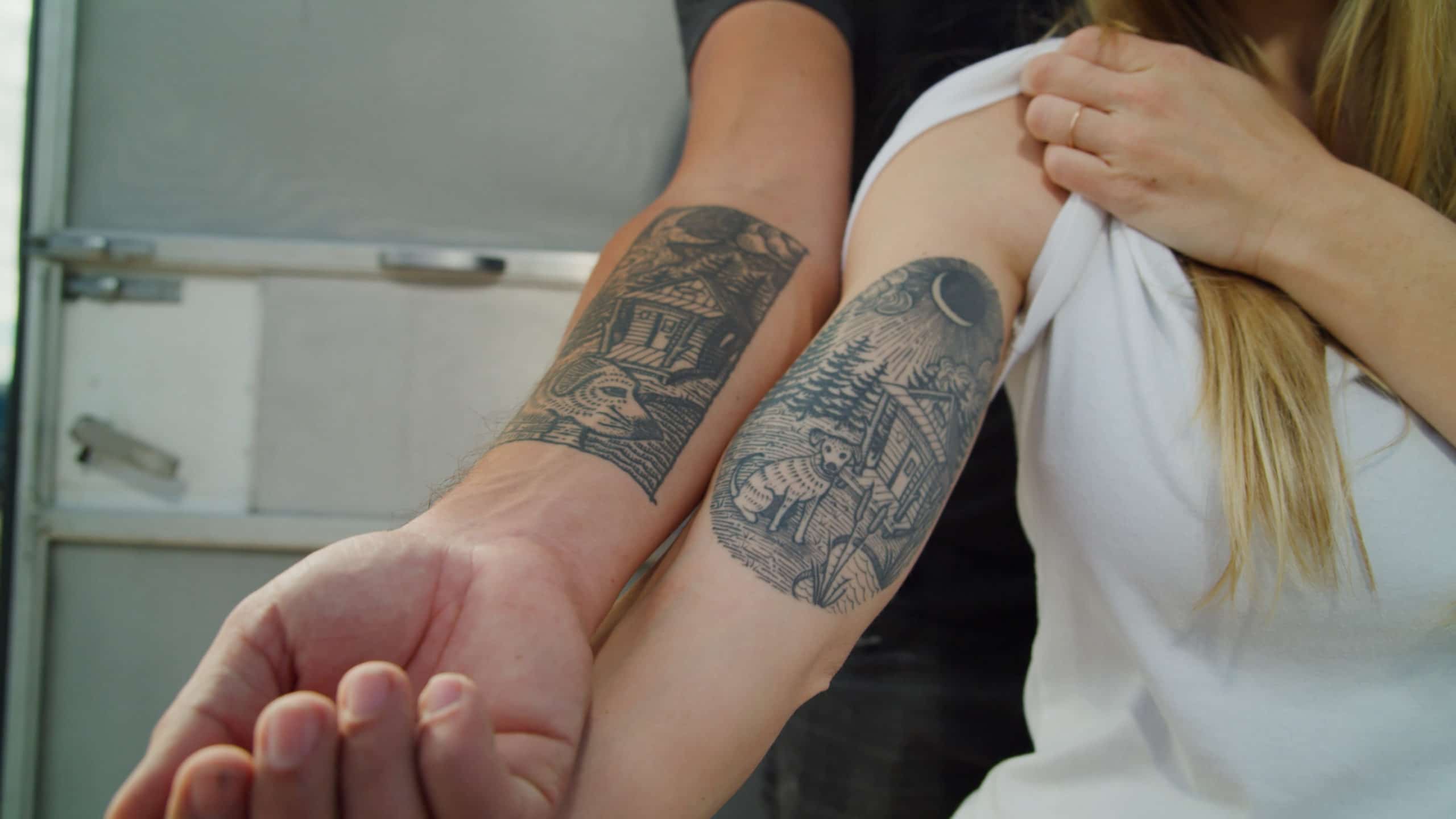 Drivin and Vibin Matching Tattoos