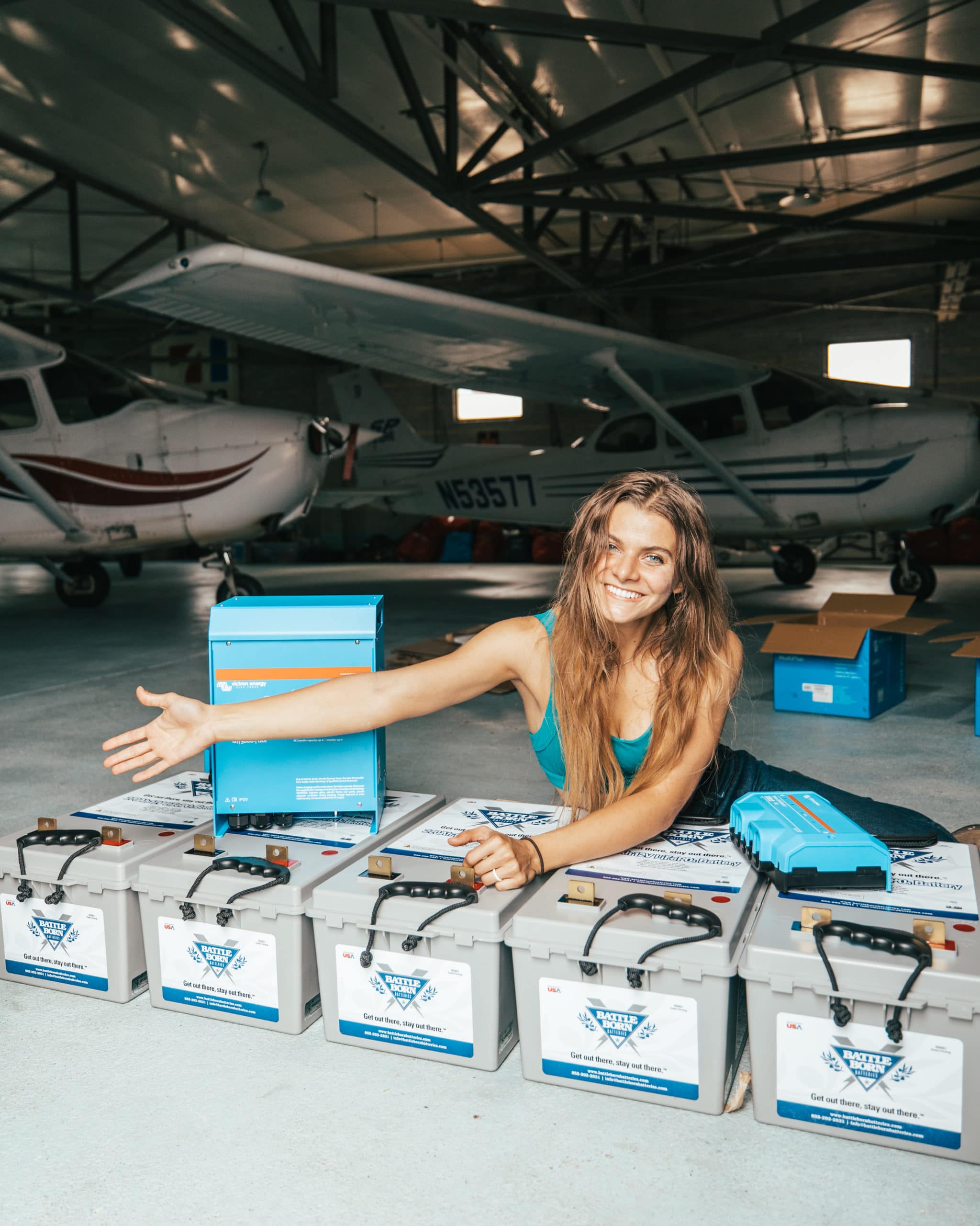 Jade with the Battle Born Batteries for the Expedition Evans Sailboat