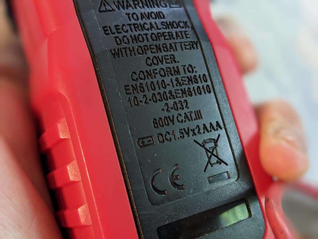 multimeter rated voltage