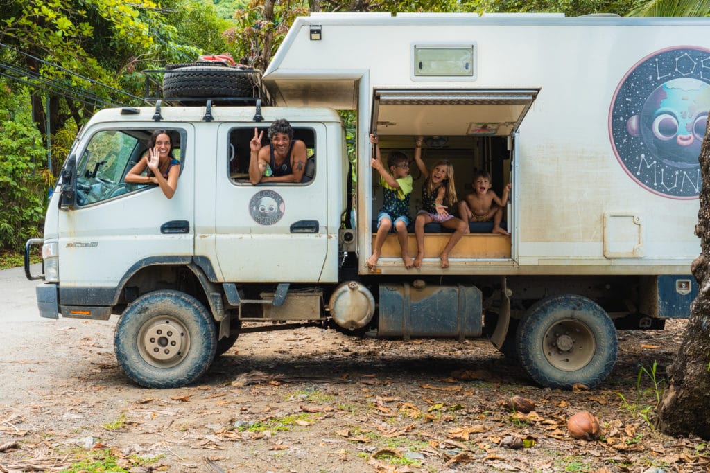 los mundo family in overland mitsubishi fuso