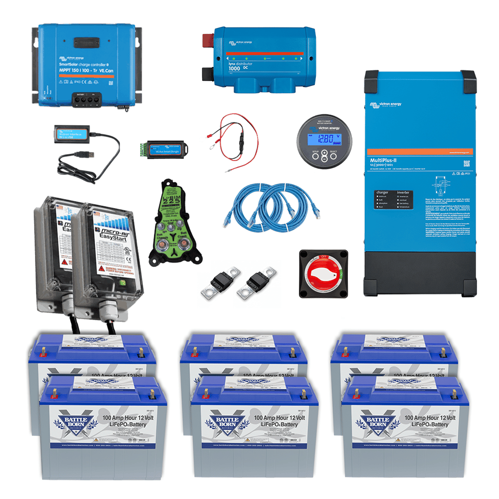 Battle Born Batteries kit with Victron Energy components