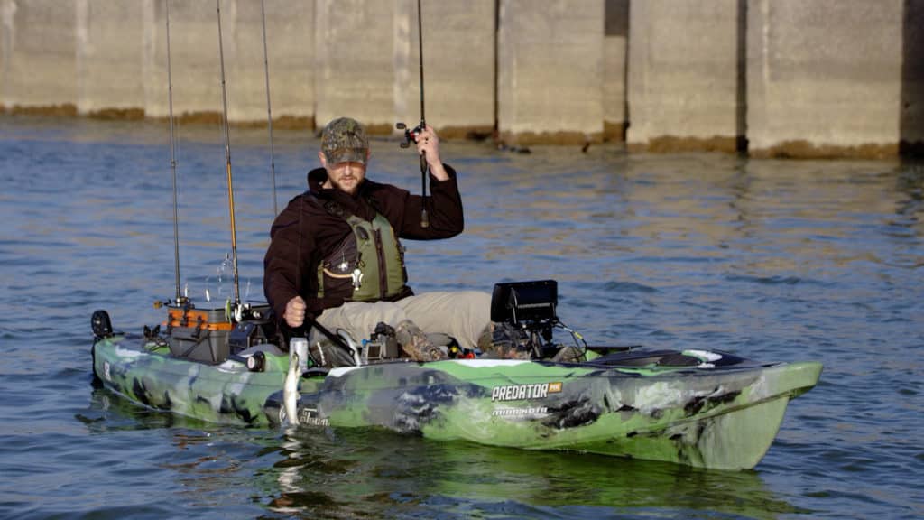 fishing from kayak with lithium batteries