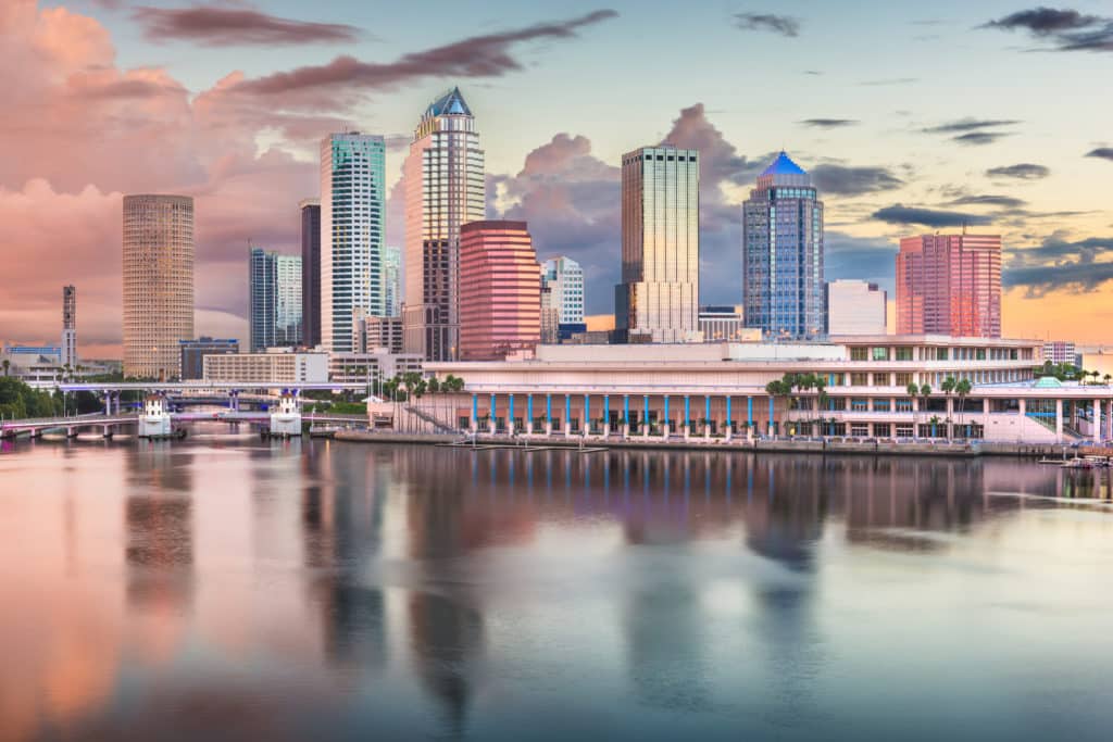 tampa skyline and convention center