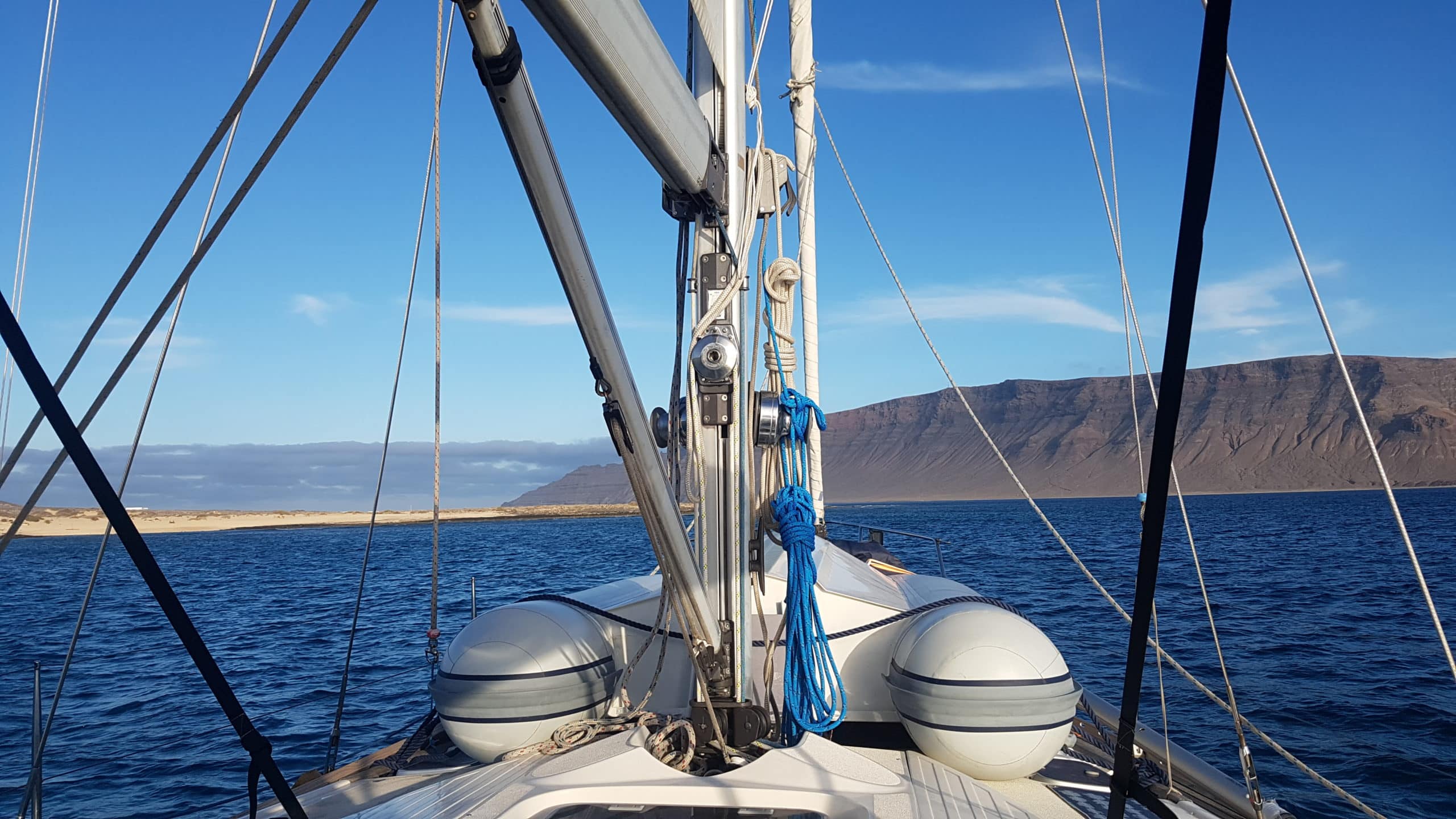 Sailing Swift Approaching Land in La Graciosa Canary Islands