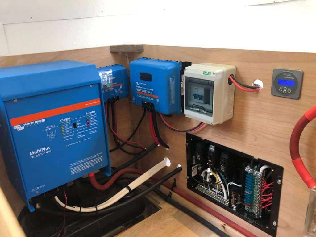 battery monitor installation including Victron Energy components