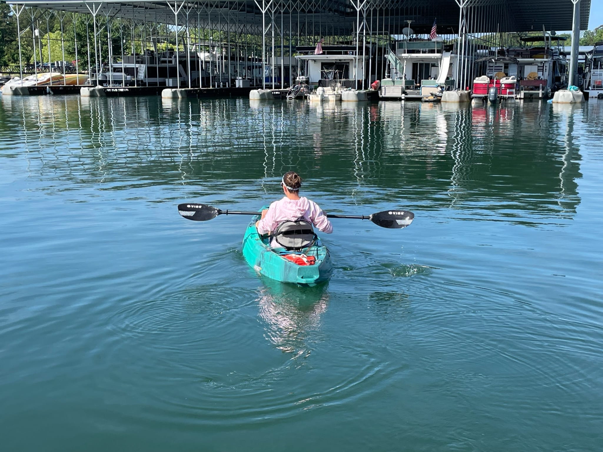 Jessie Kitchens Kayaking at Boat Dock