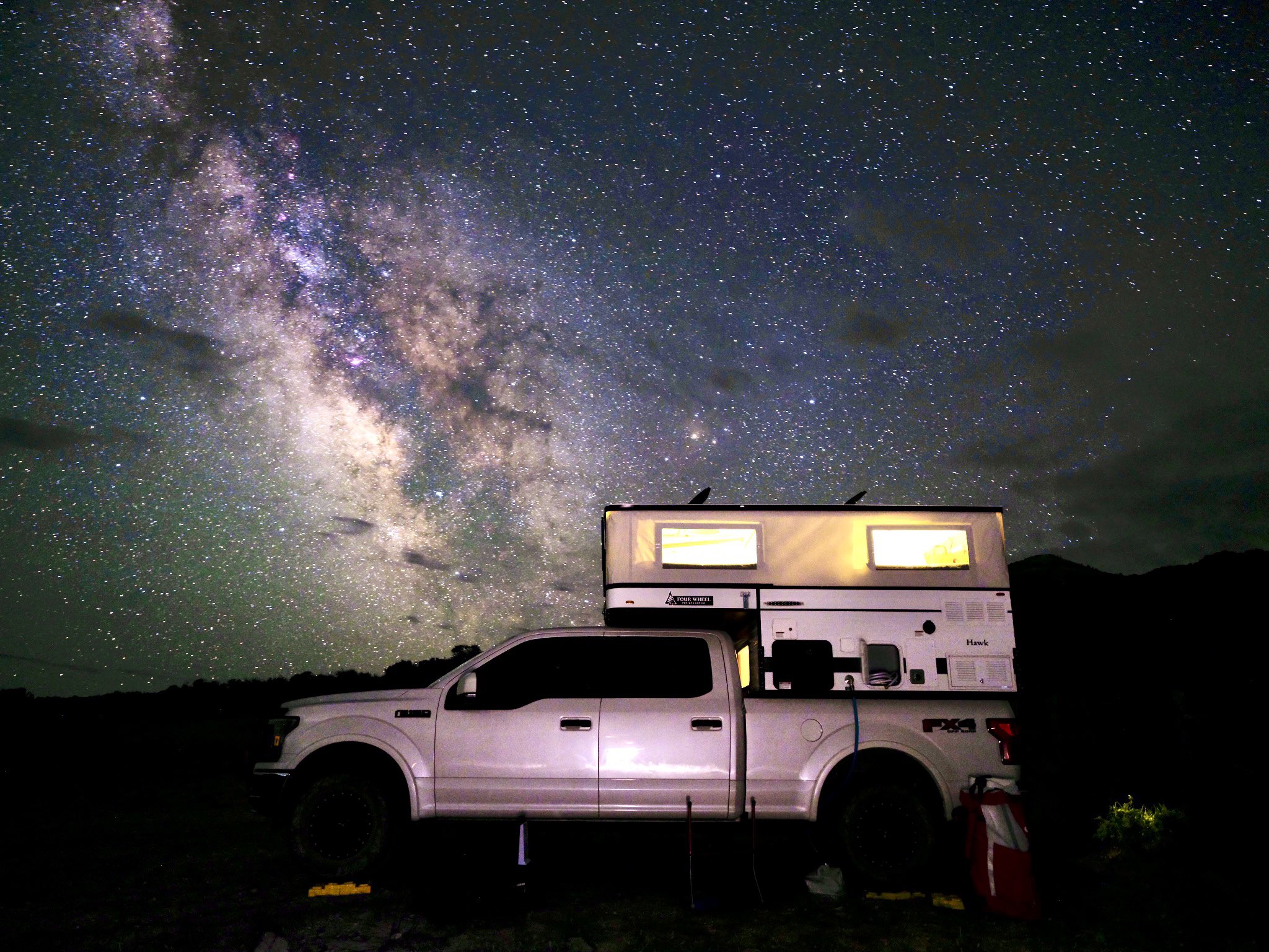 Stuart Palley's Truck Camper Under the Milky Way