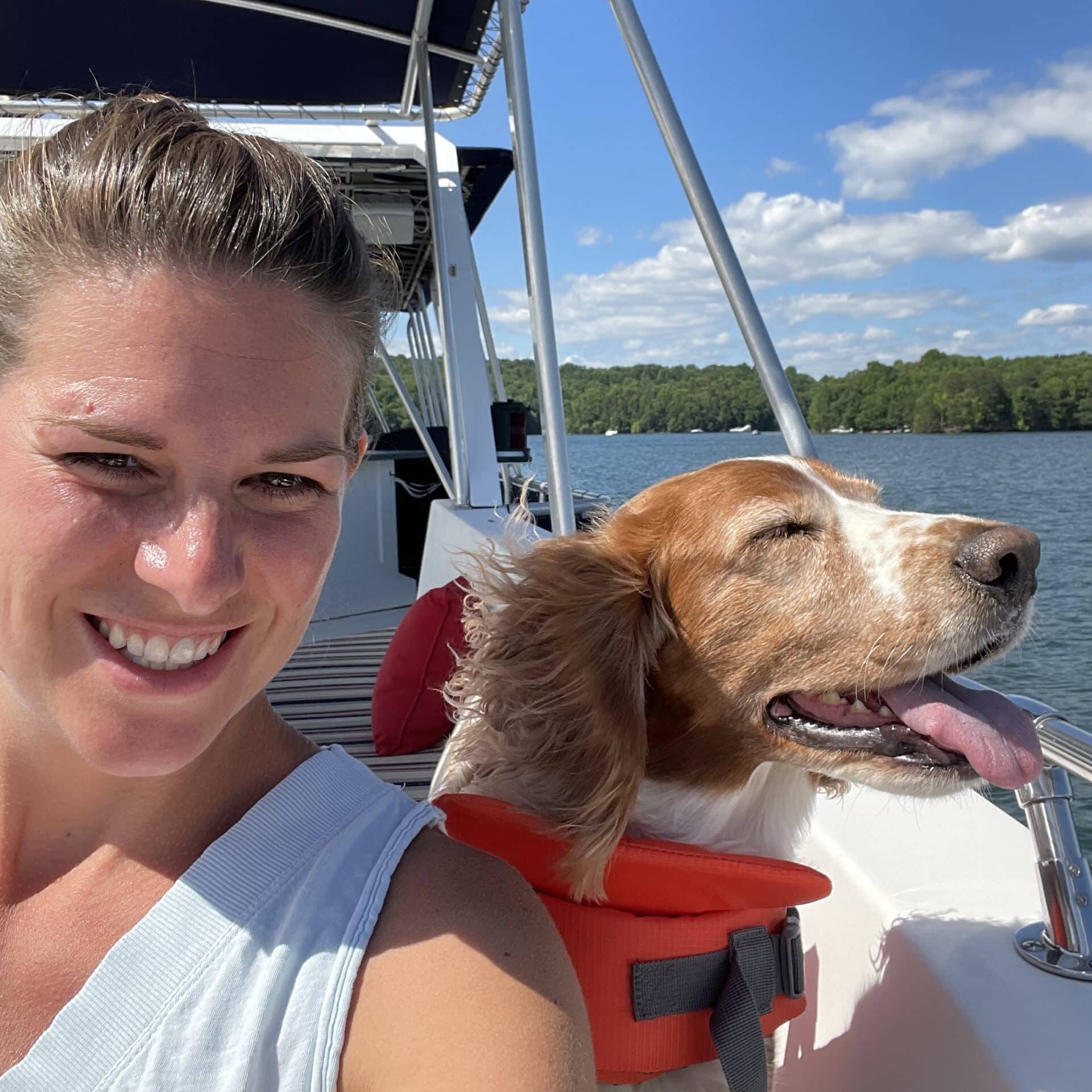 Jessie Kitchens and Dog Dory on The Houseboat