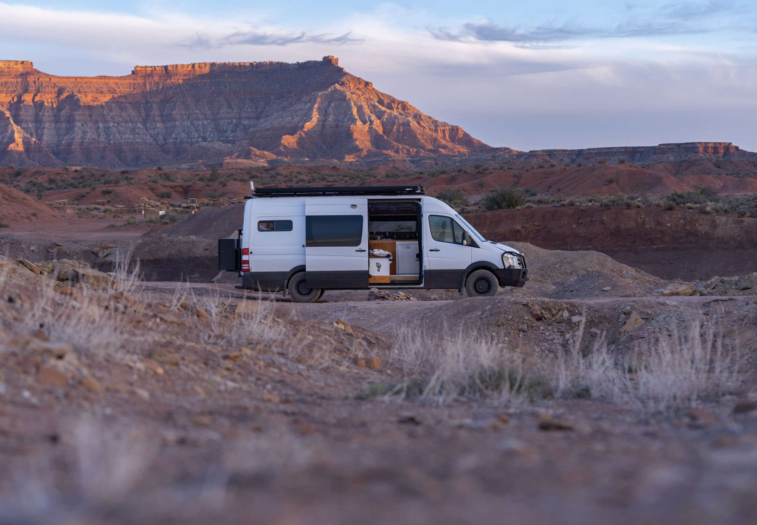 Desert Cruisers' Van in the Desert