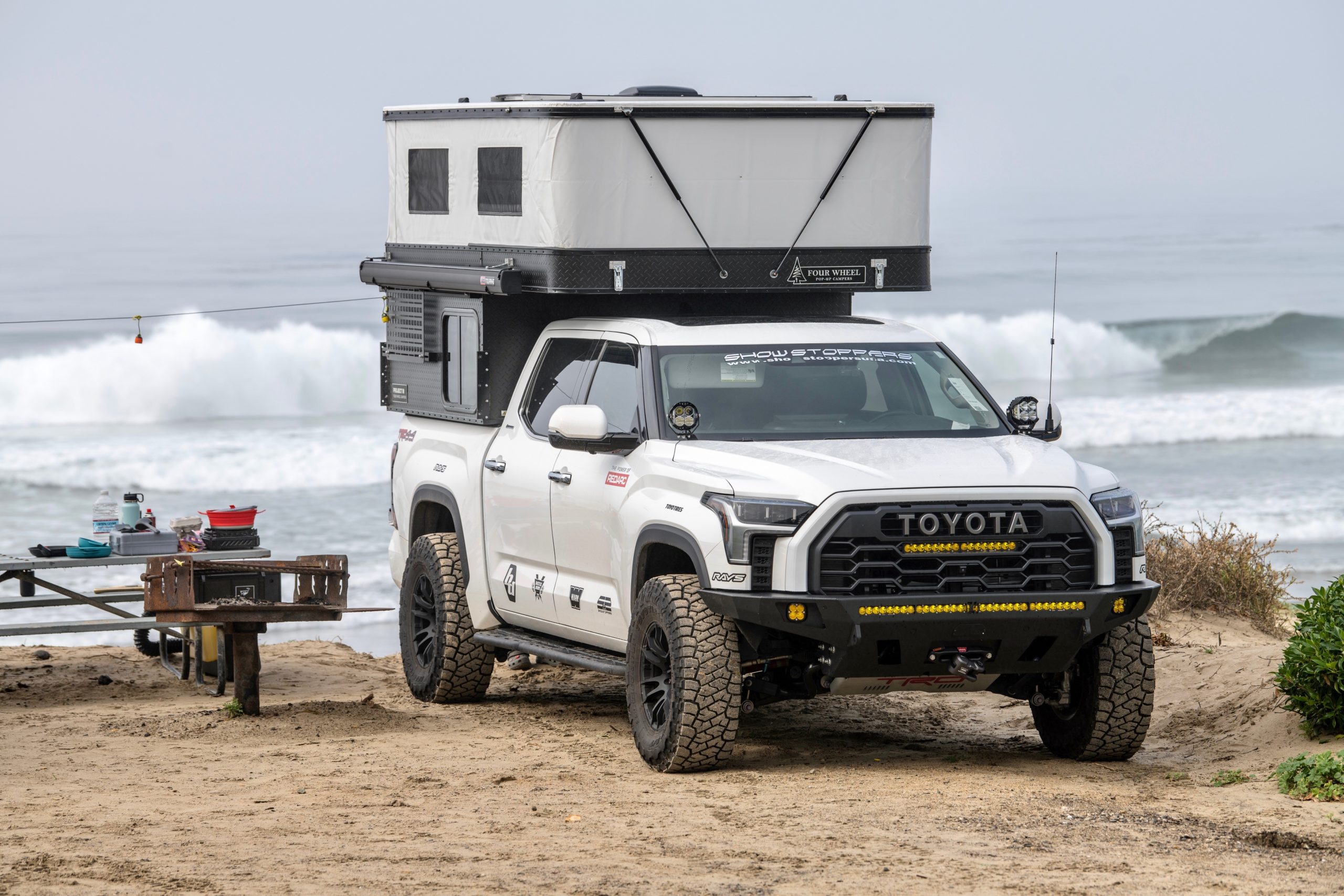 Sponsored By Wifey Truck Camper Camping on the Beach at the Ocean