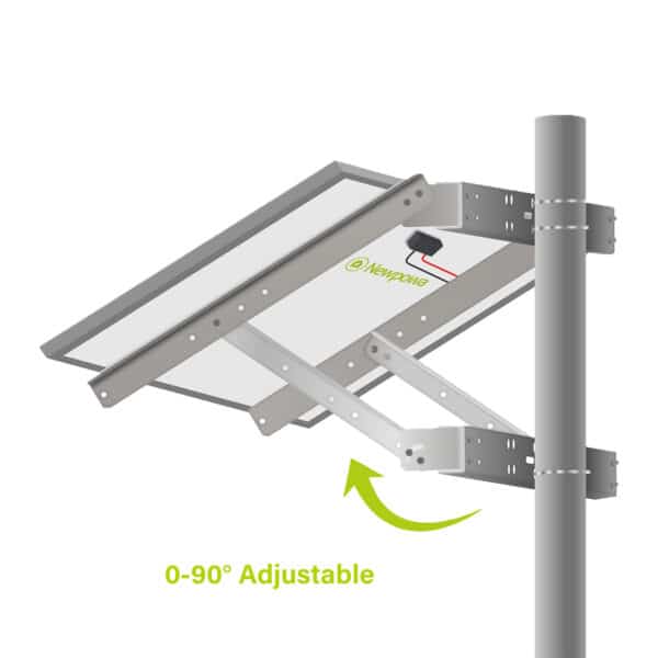 Double Arm Single Panel Pole Side Mount (For 200W Solar Panels)