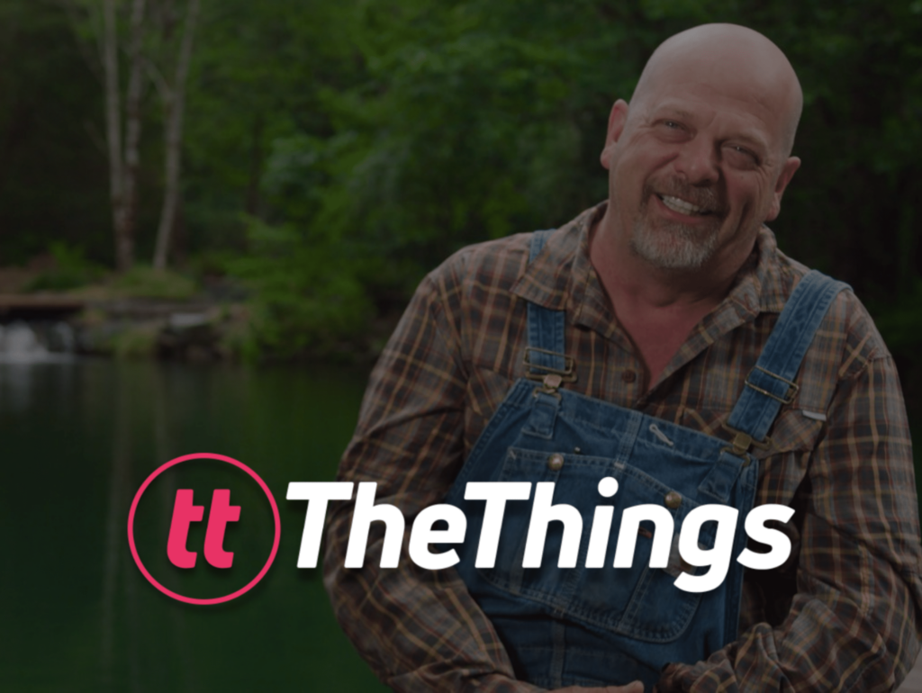 TheThings Logo over Photo of Rick Harrison