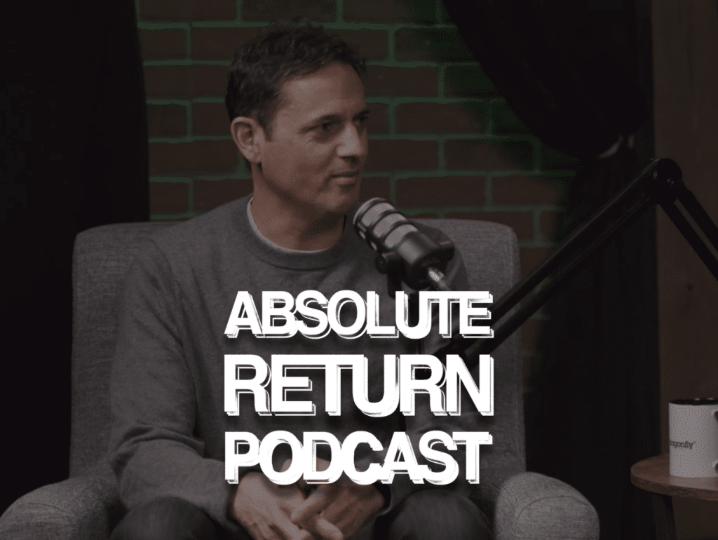 Absolute Return Podcast Graphic Over Denis Hosting the Li-MITLESS ENERGY Podcast