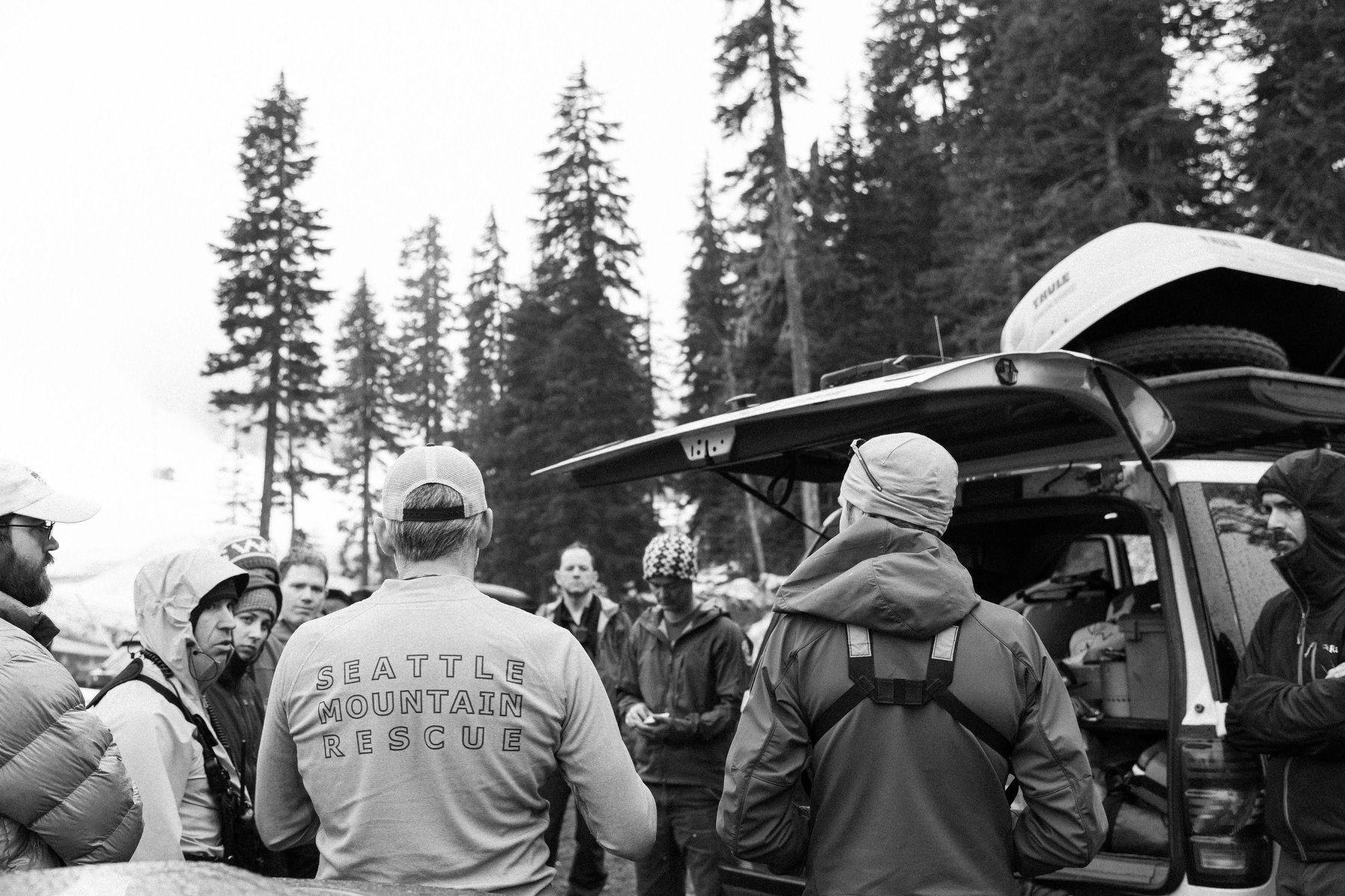 Seattle Mountain Rescue on a mountain rescue operation