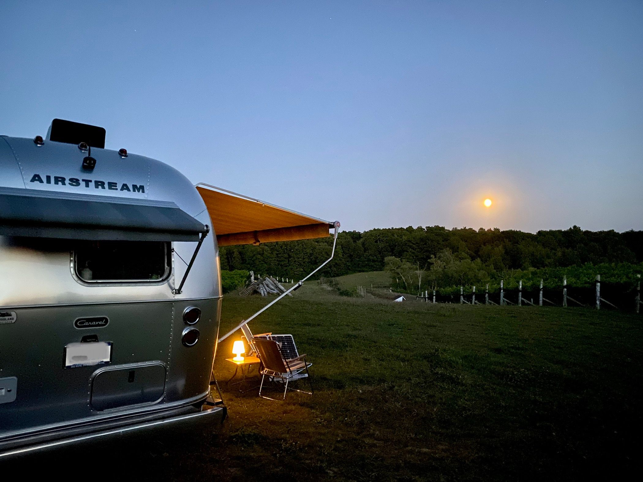 Airstream Parked at a at a Harvest Hosts Location