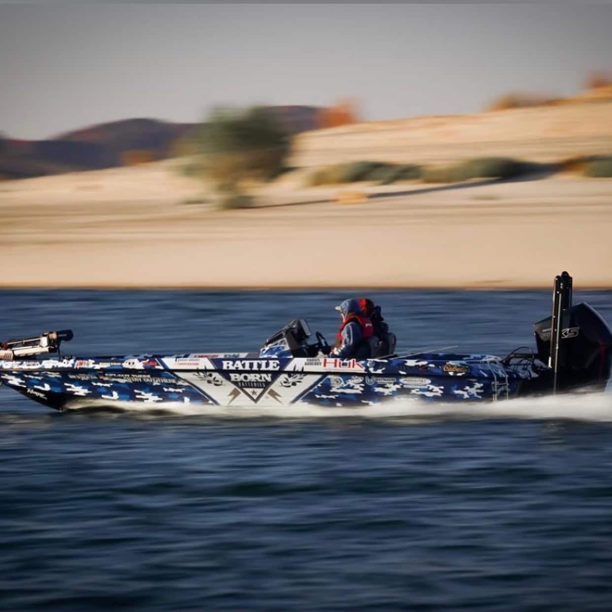 Professional Angler Darius Arberry Driving His Bass Boat