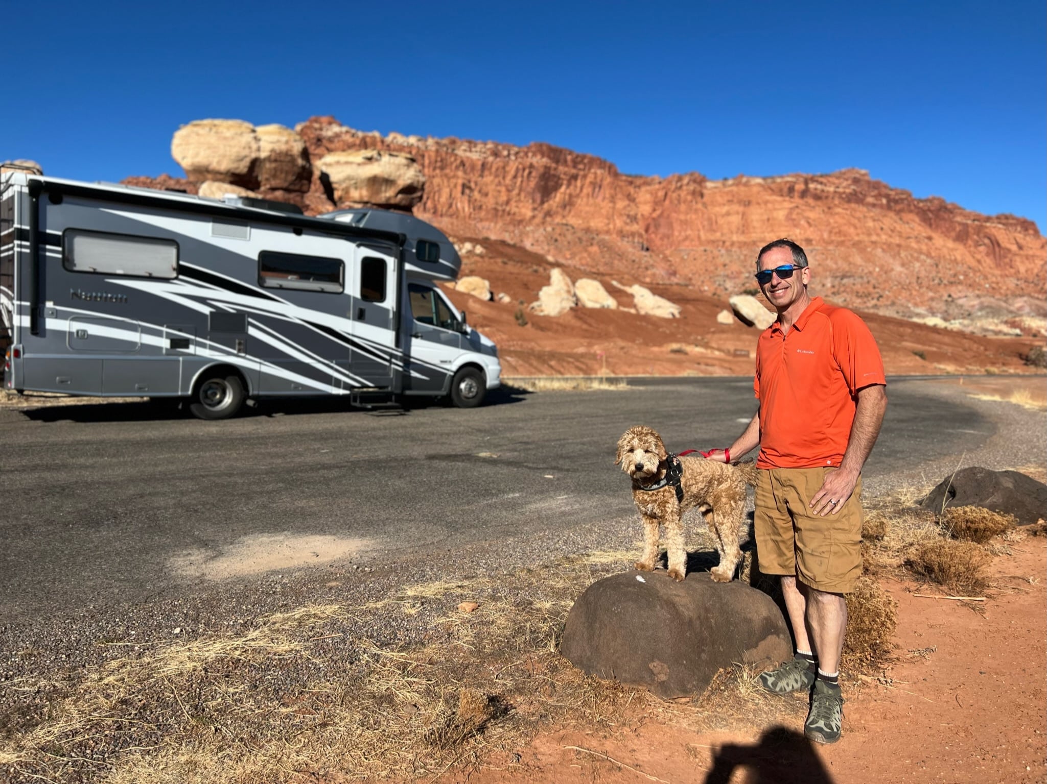 RV Love travels with their dog