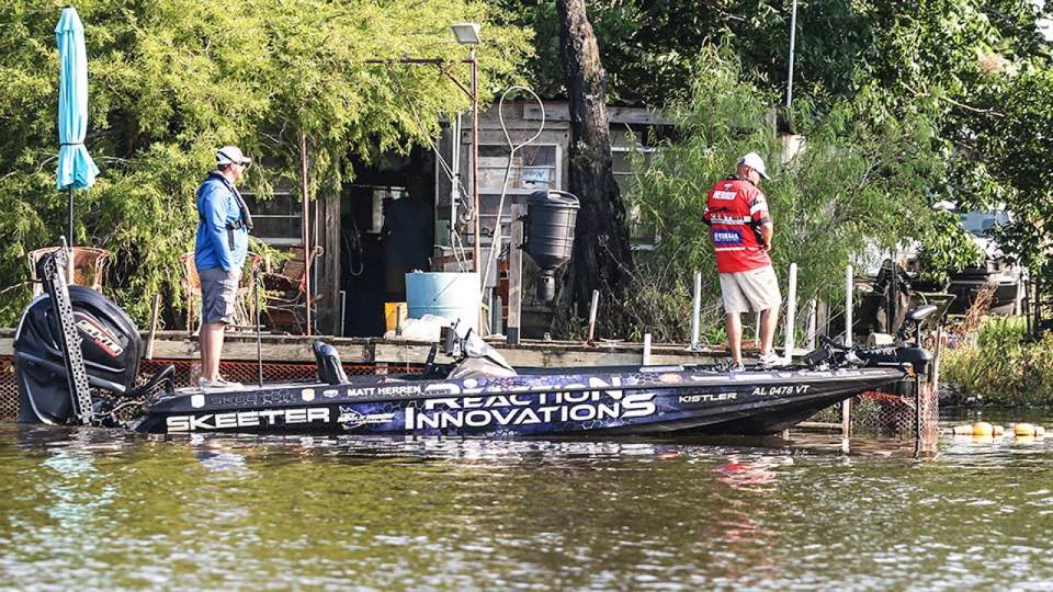 Professional Angler Matt Herren using his trolling motor