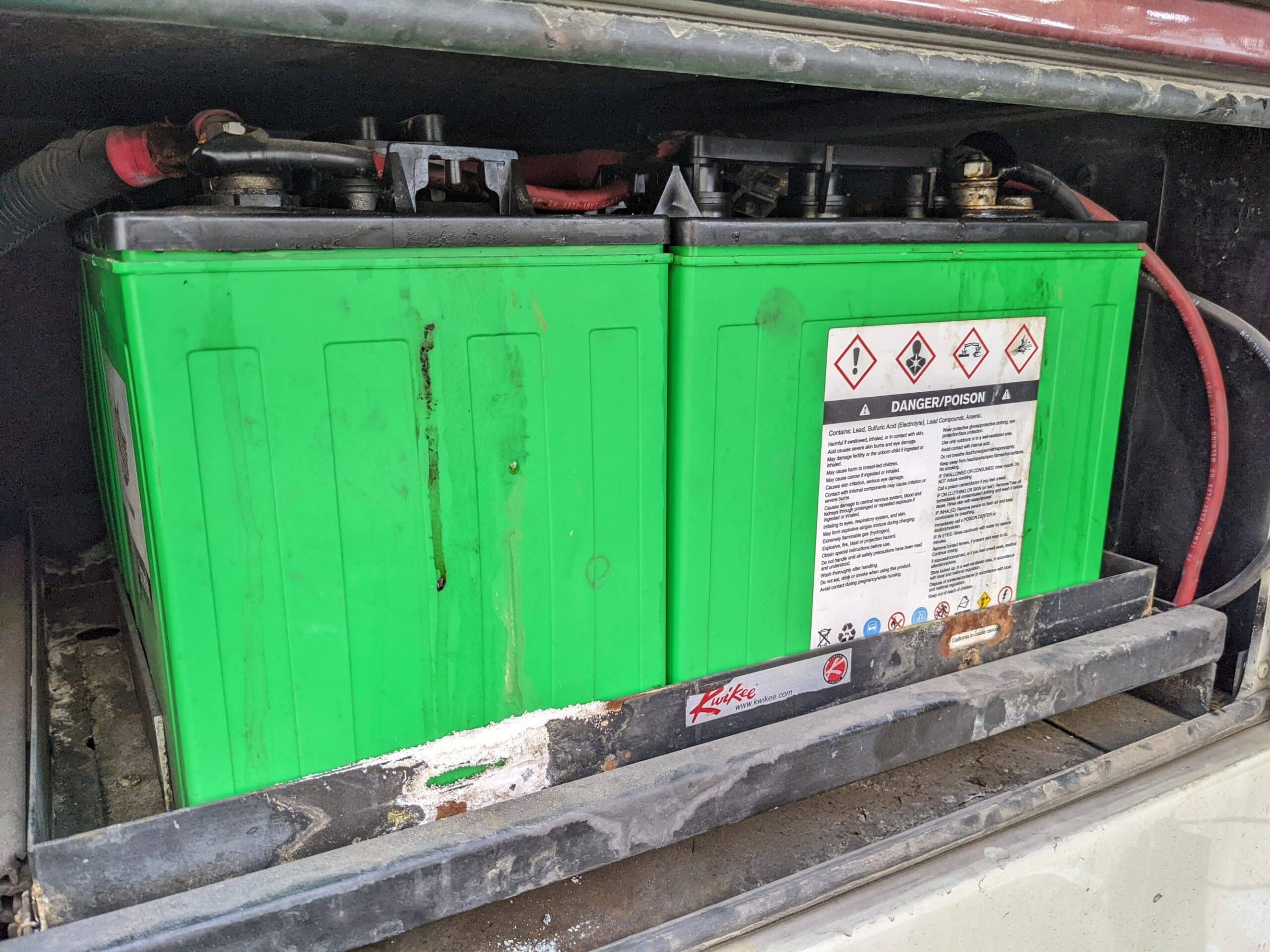 Dirty lead acid batteries in RV