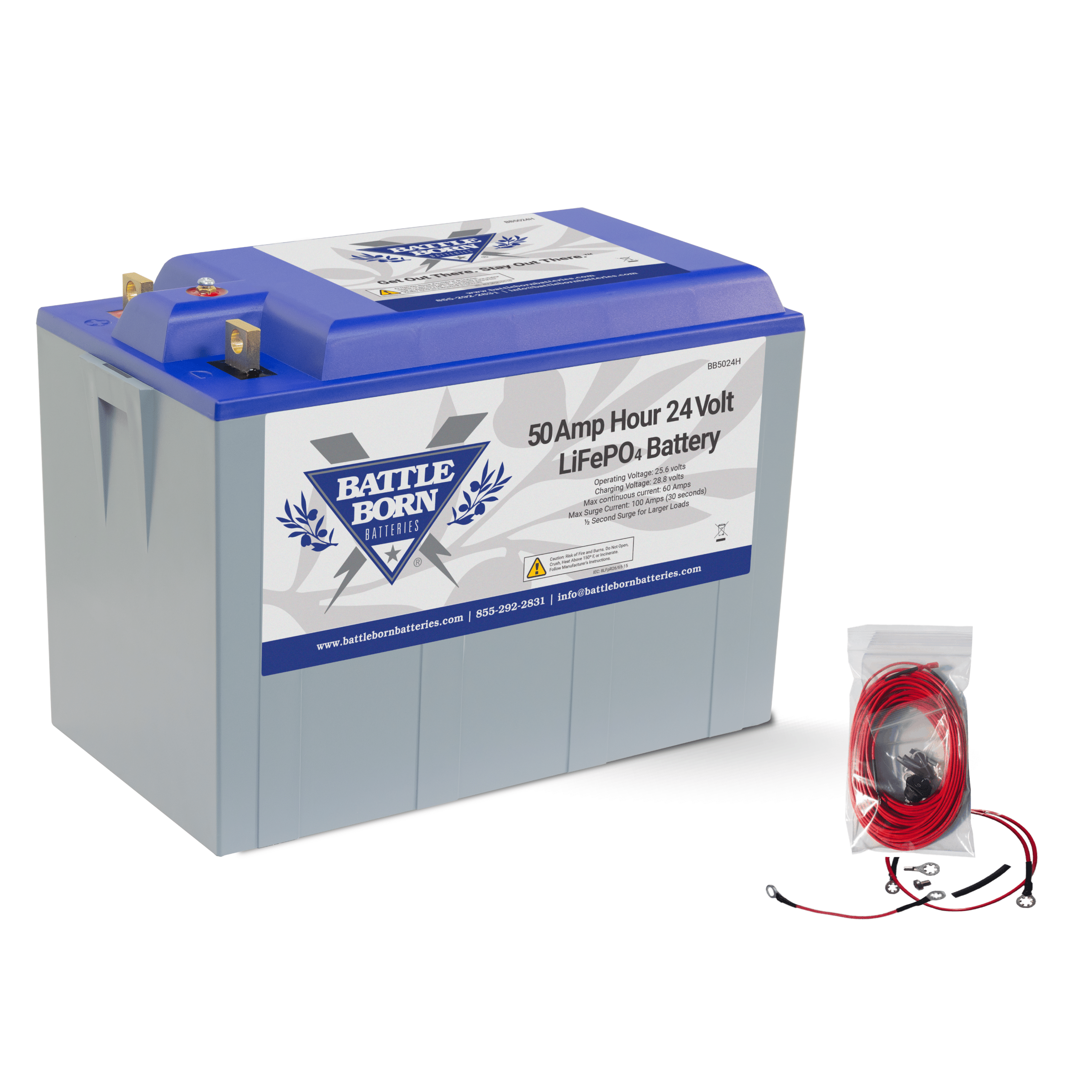 24V LiFePO4 Heated Battery Kit