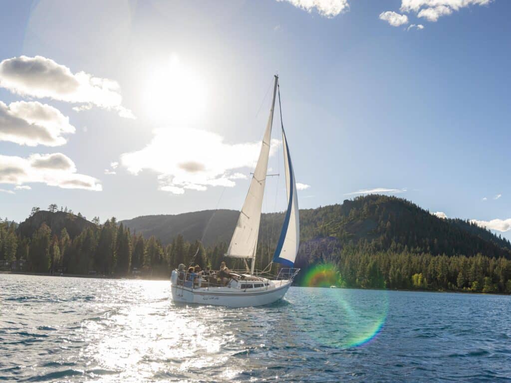Sailboat on Lake Tahoe