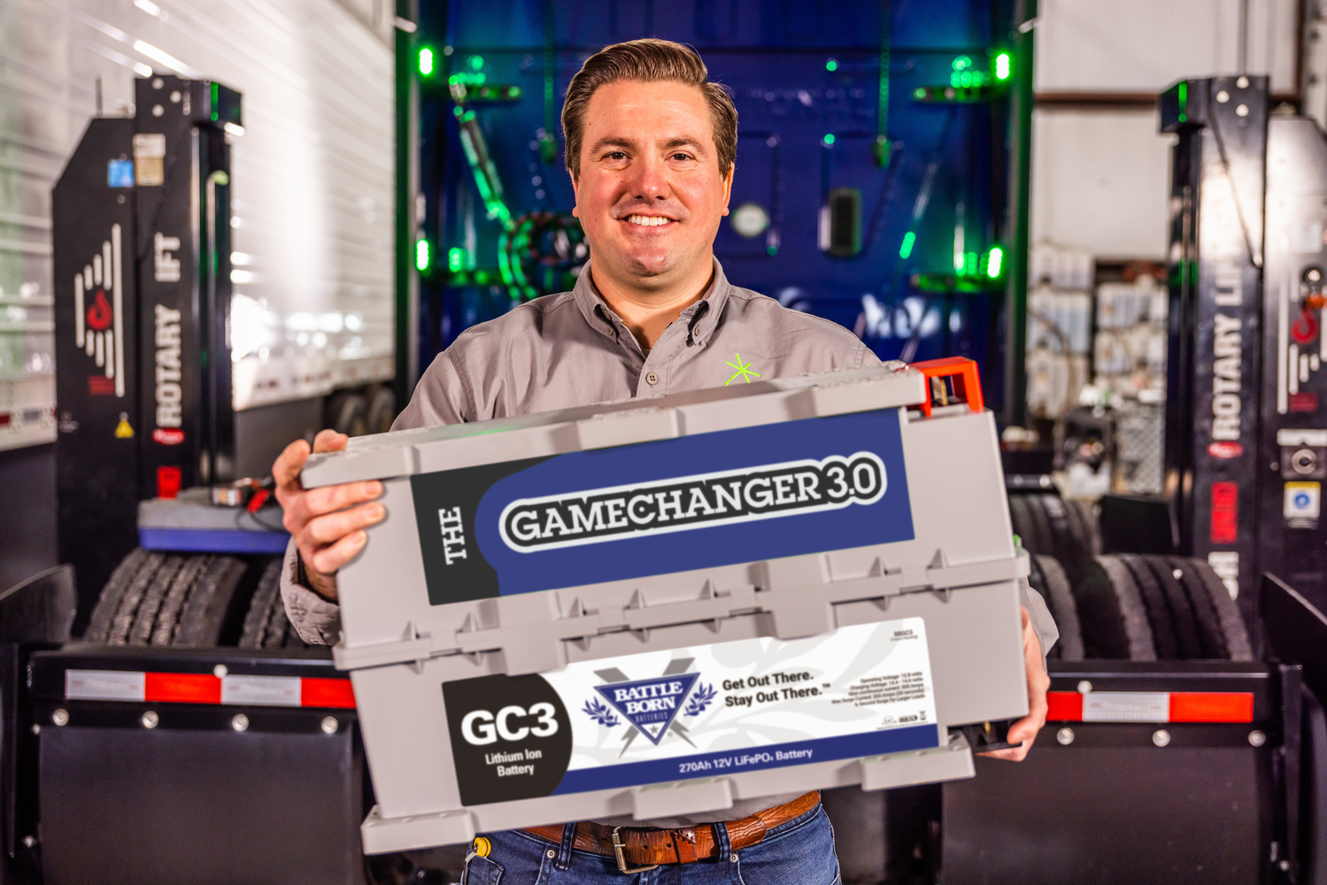 Heavy Duty Trucking all-electric APU solution with Battle Born lithium batteries