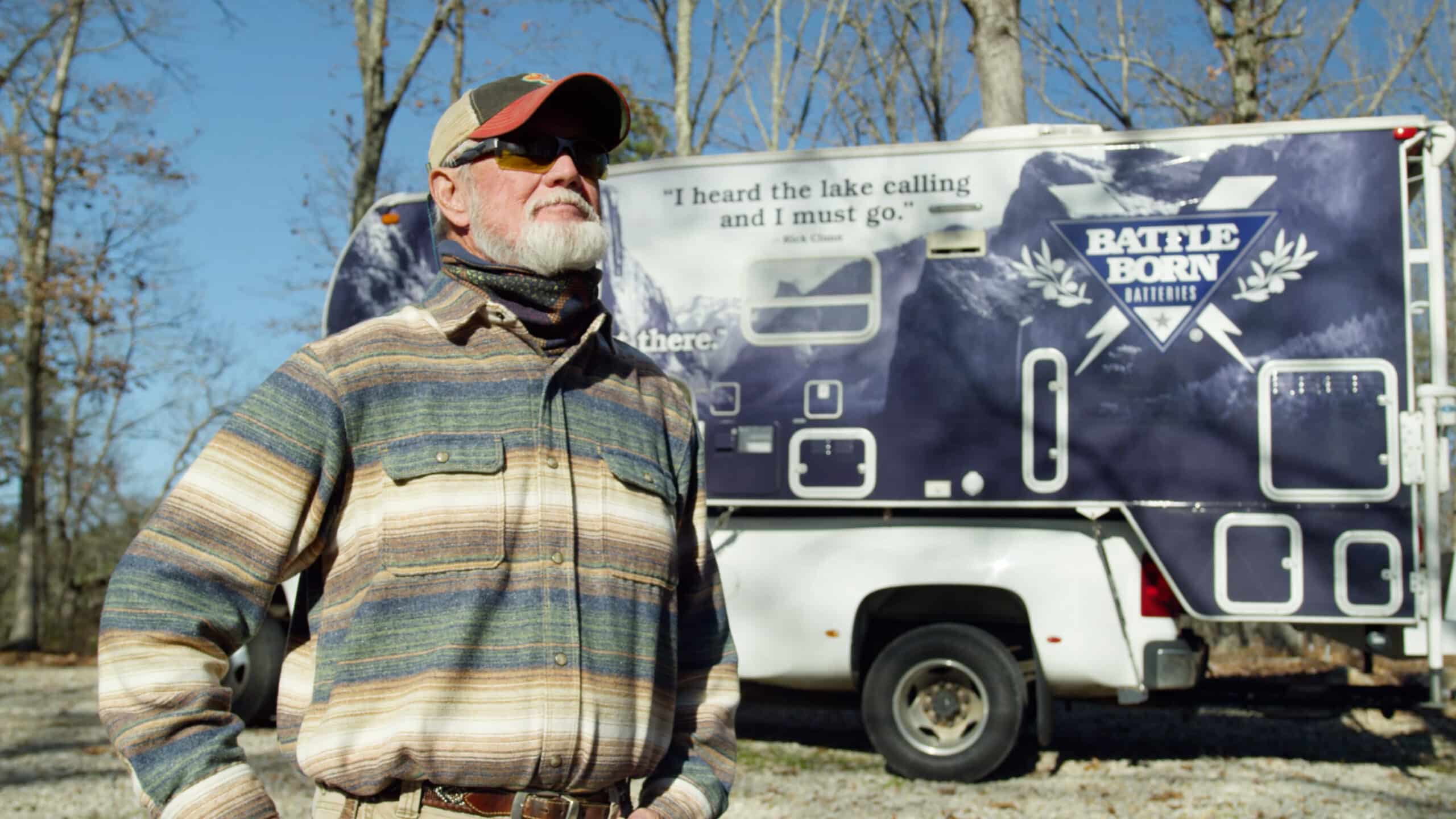 Rick Clunn with his truck camper