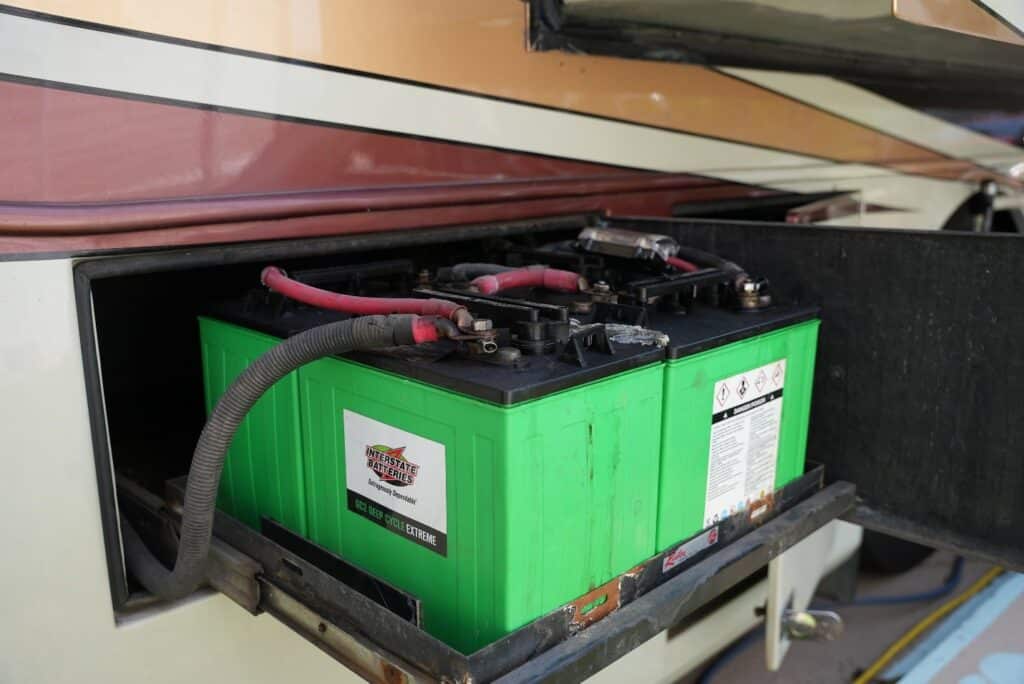 Lead acid house batteries in an rv