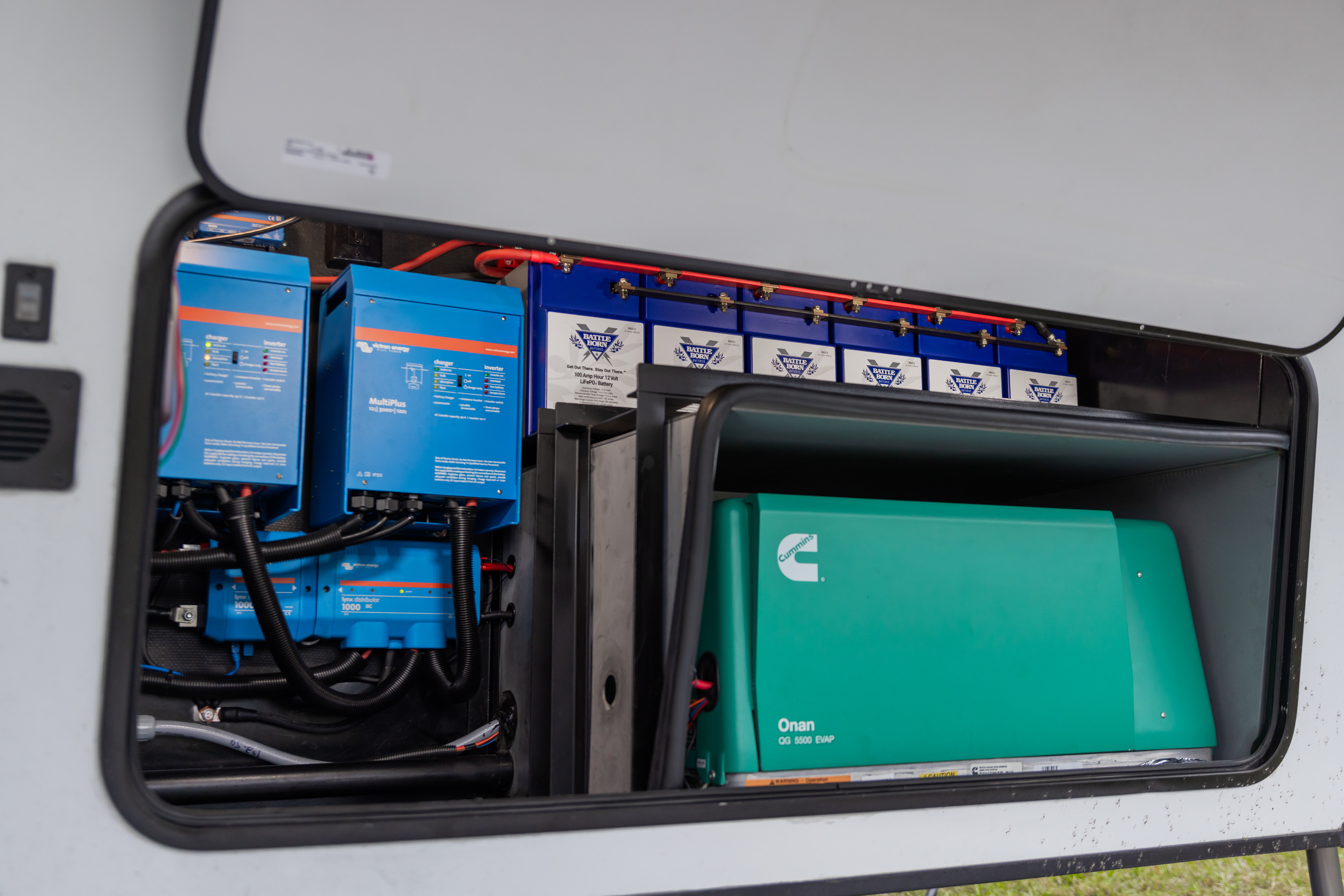 Battle Born Batteries RV power system with an Onan generator
