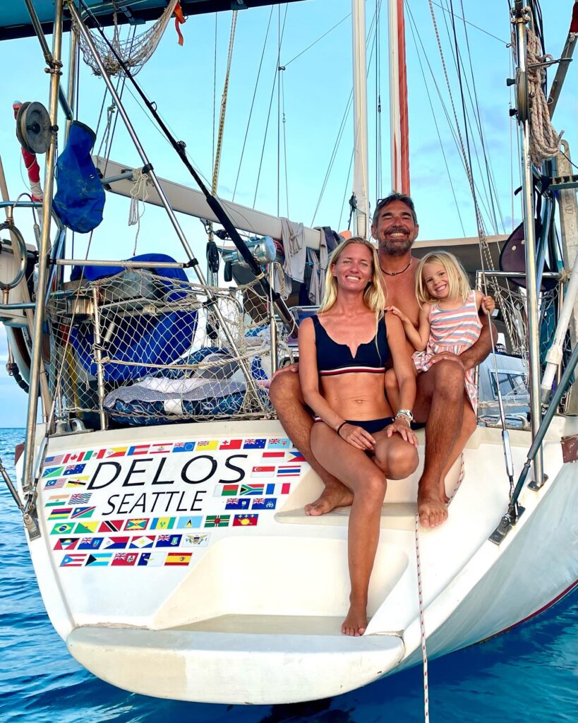 SV Delos family on their sail boat