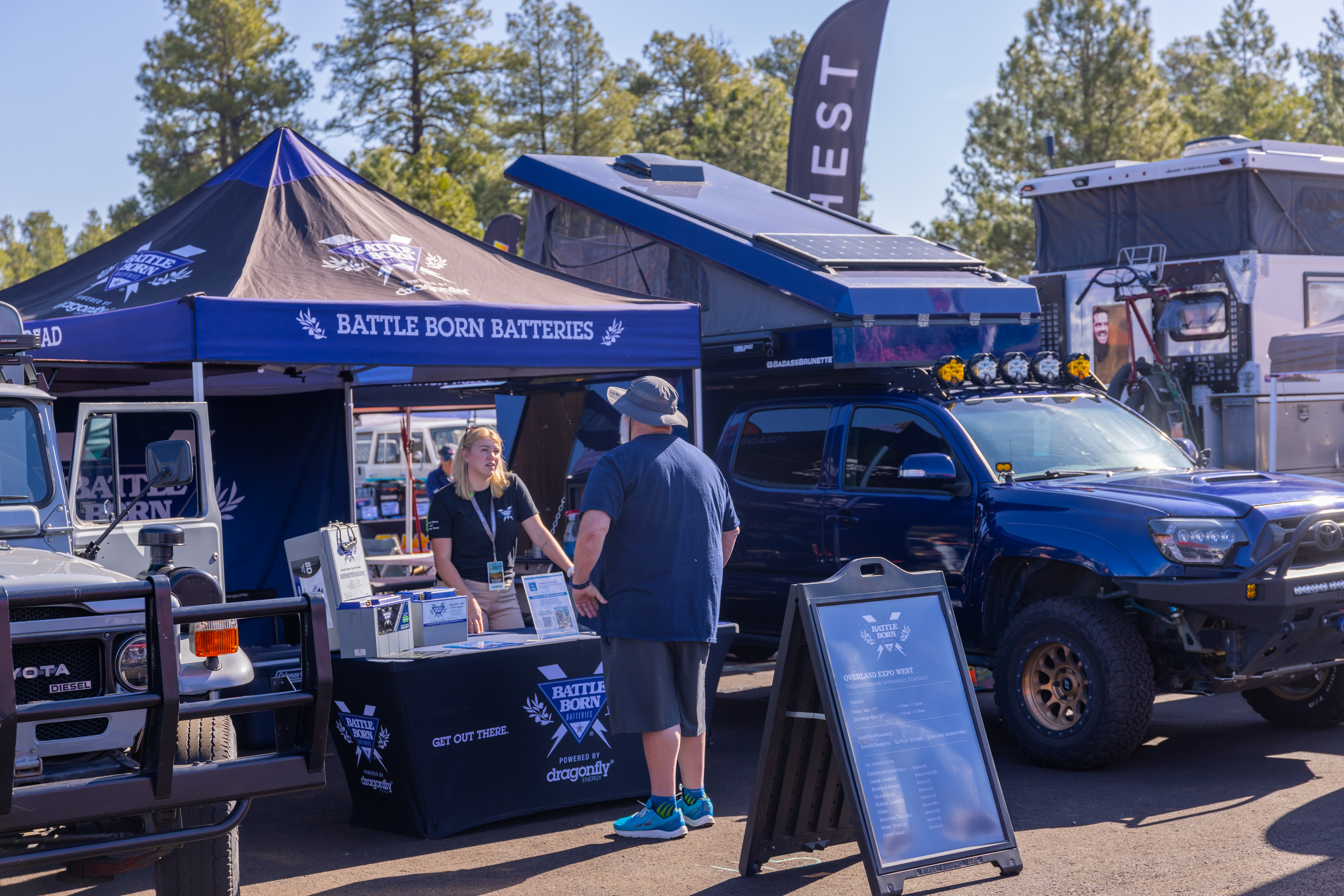 Battle Born Batteries booth at Overland Expo West