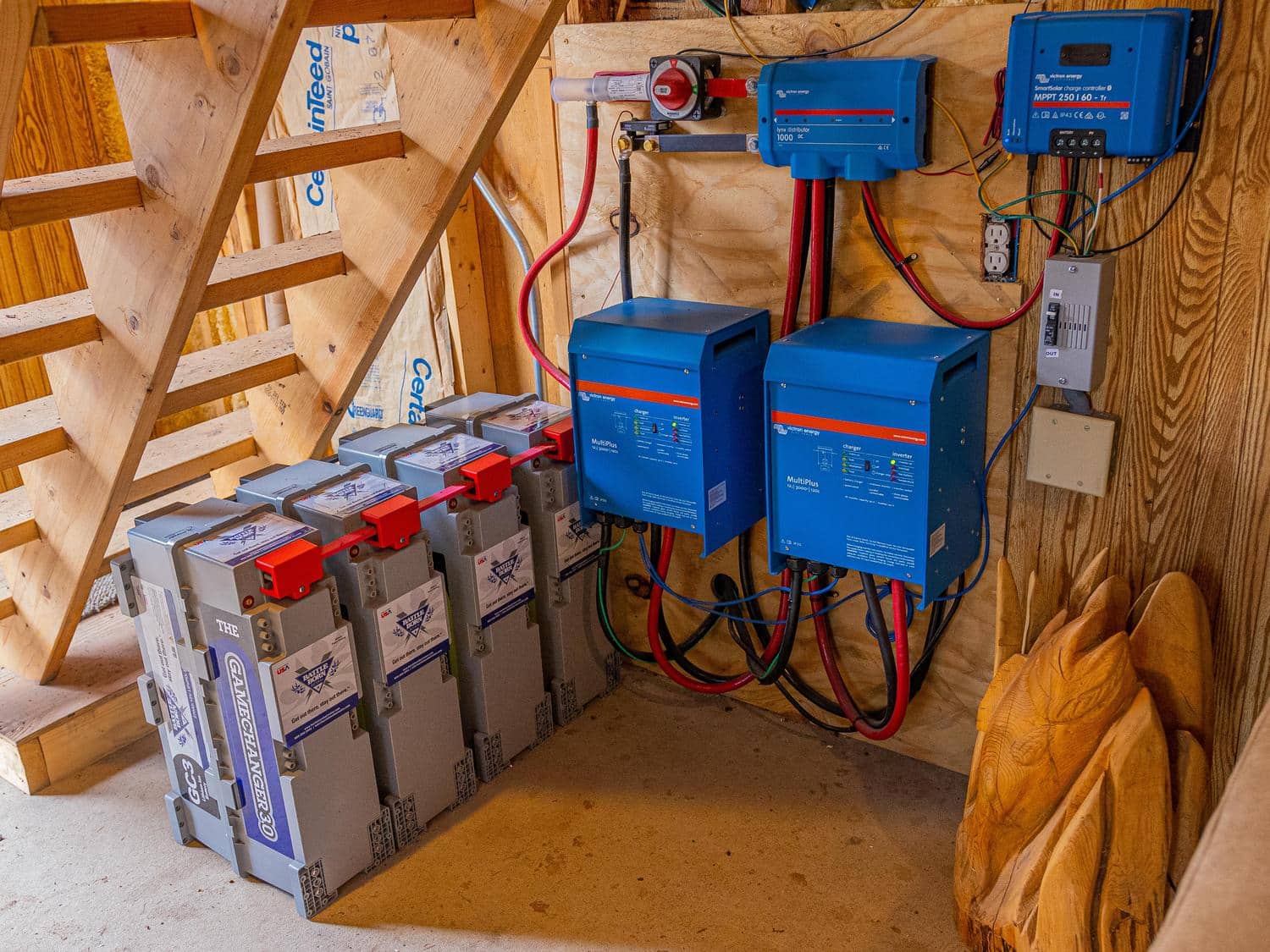 270Ah 12V GC3 LiFePO4 Deep Cycle Batteries by Battle Born Batteries Installed in Off-Grid Home