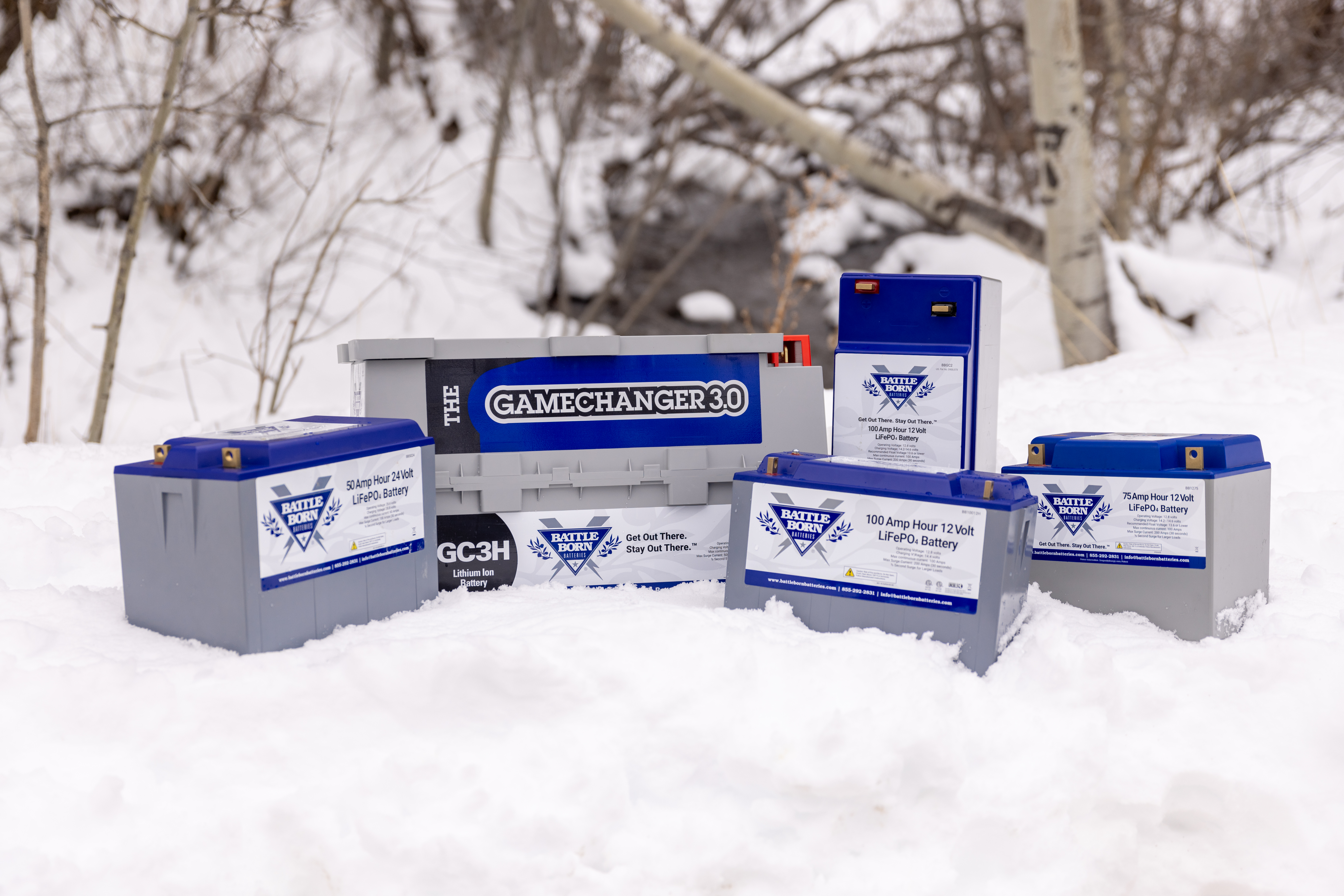 Heated Battle Born LiFePO4 Batteries in the snow