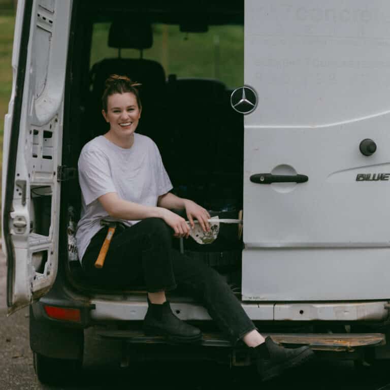 Melissa Meares in her van Flo