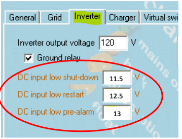 VEConfigure to program a Victron Inverter Charger Battery Settings