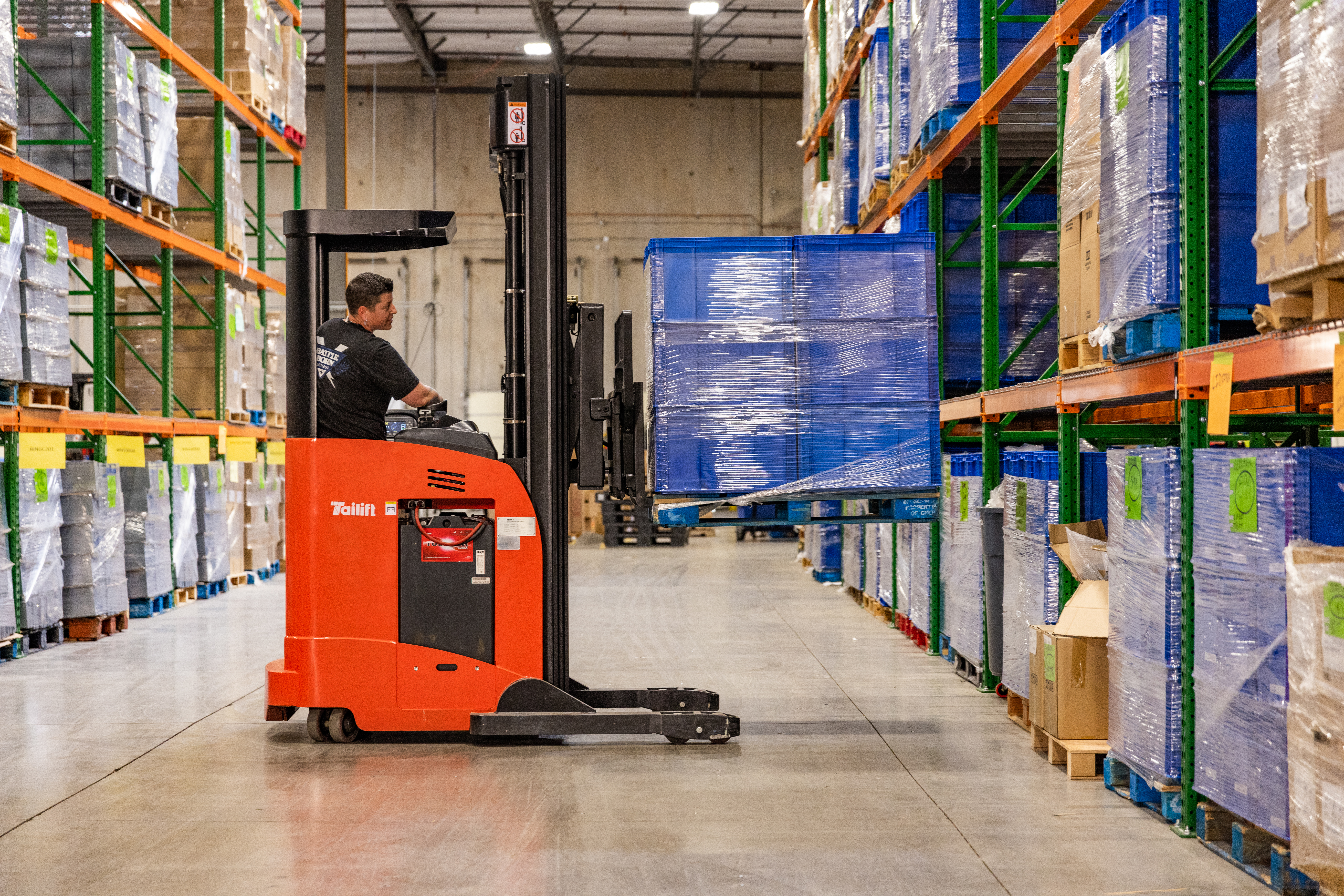 pallet on a forklift