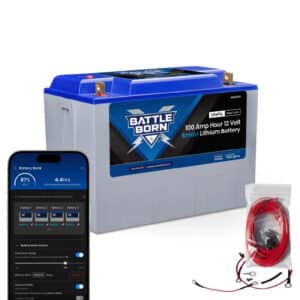 100Ah 12V Smart Heated LiFePO4 Deep Cycle Battery Kit