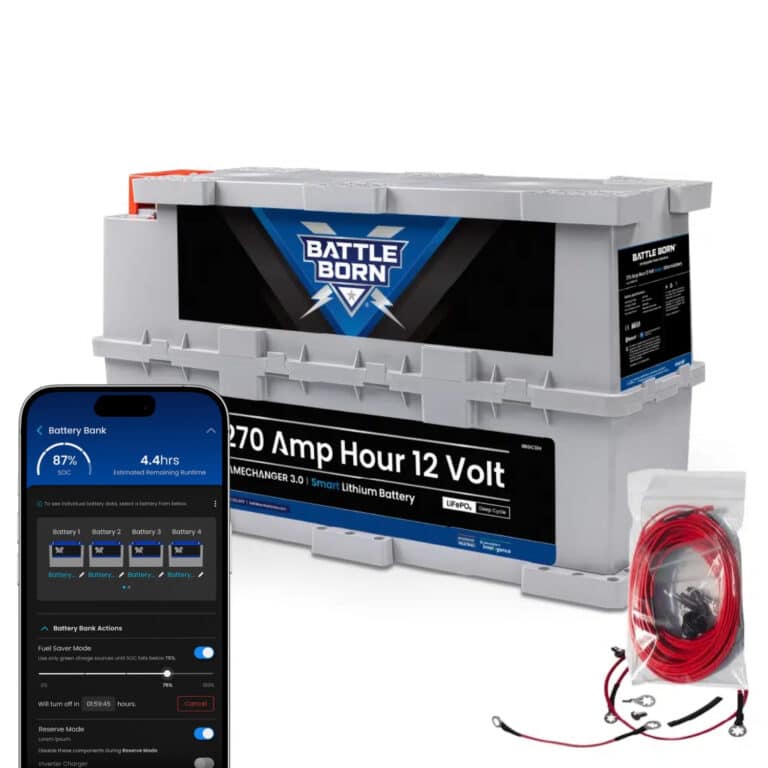 270Ah 12V GC3 Smart Heated LiFePO4 Deep Cycle Battery Kit