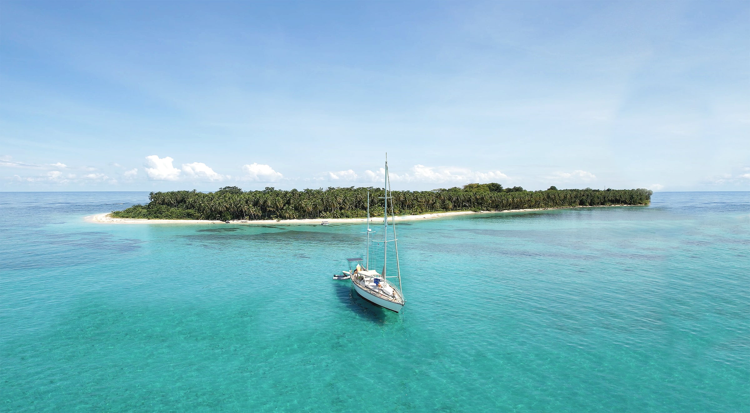 sailboat anchored off grid