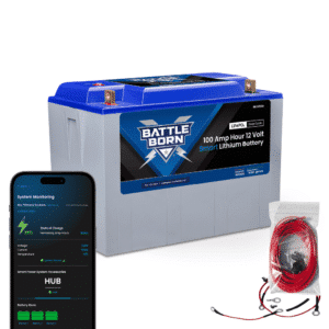 100Ah 12V Smart Heated LiFePO4 Deep Cycle Battery Kit