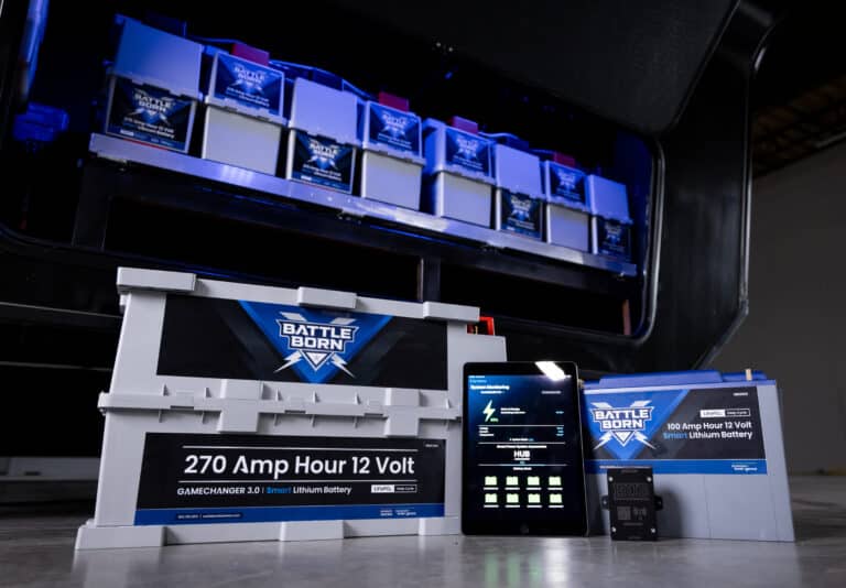 Battle Born Smart Batteries and accessories with the Battle Born Mobile App