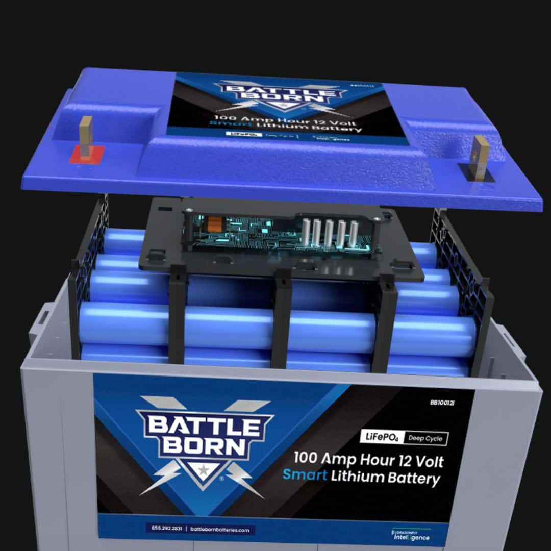 Battle Born Batteries' proprietary internal battery management system (BMS)