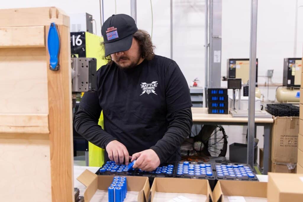 battle born employee handled safe cylindrical lithium cells