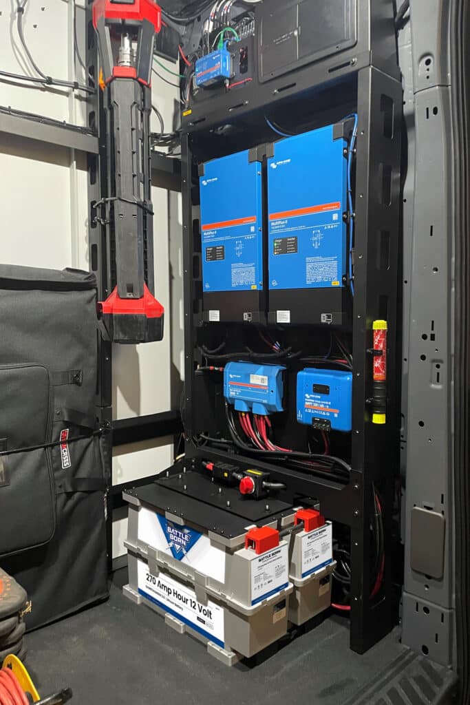 Battle Born Batteries paired with low-frequency inverter for heavy-duty loads