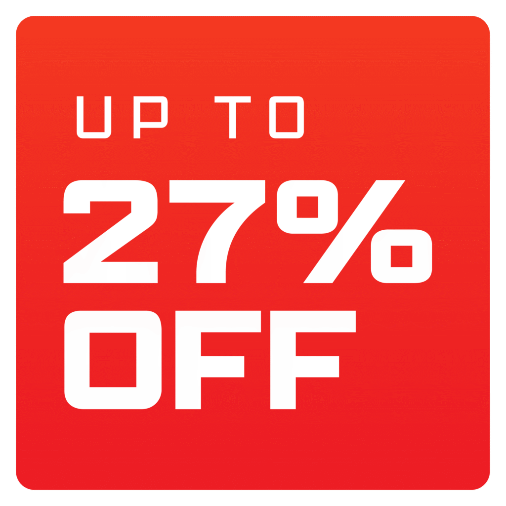 Up to 27% off
